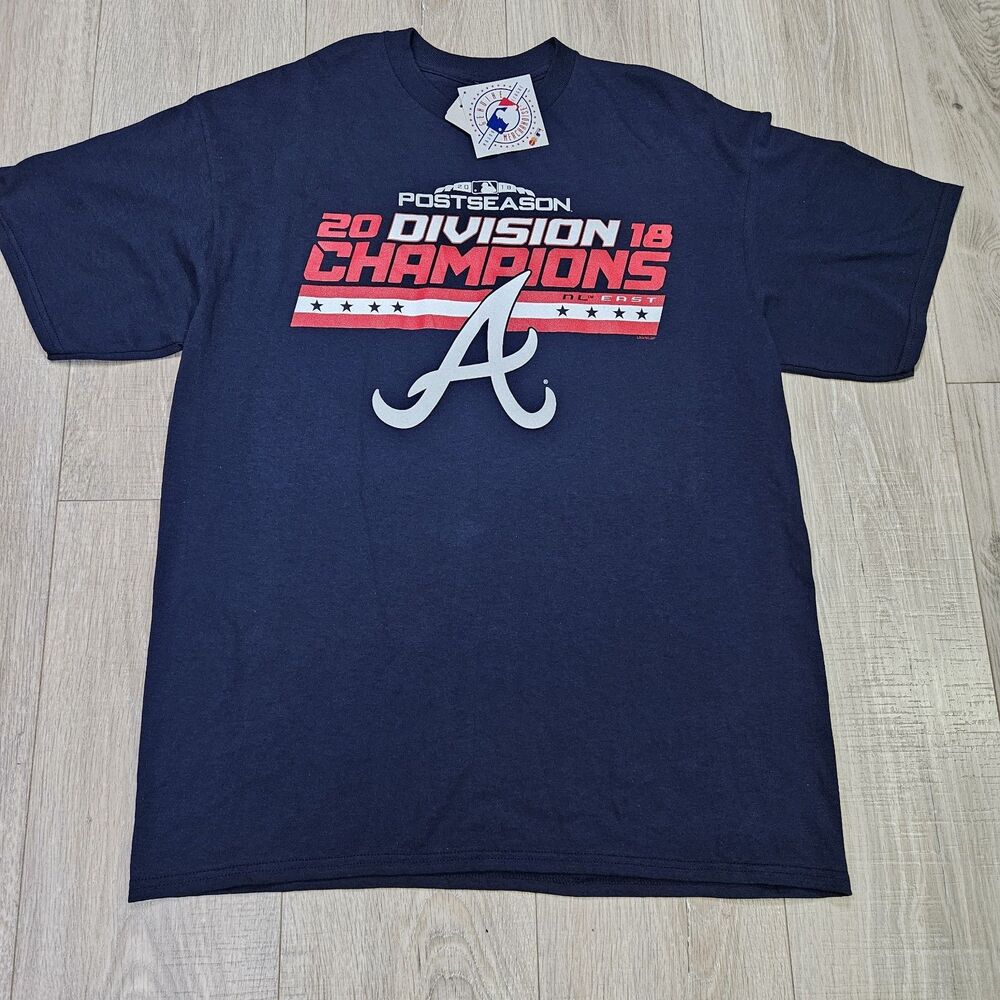 MLB Atlanta Braves 2018 Postseason Division Champions Adult Large Shirt